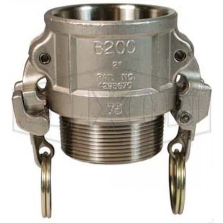 Dixon EZ Boss-Lock Type B Cam and Groove Coupler, 1 in Nominal, Female Coupler x MNPT End Style, 316 Stai RB100EZ